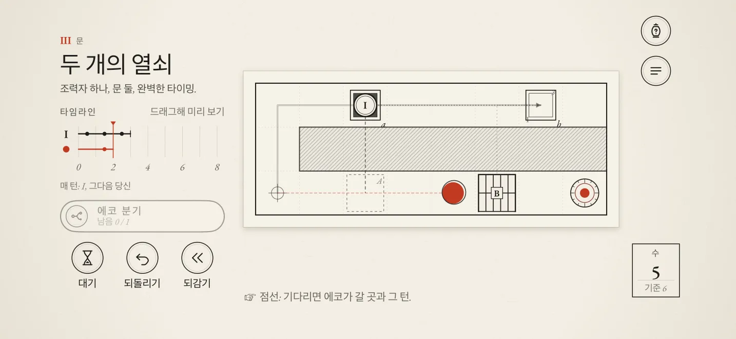 에코가 문을 열어 두는 동안 다른 길로 갑니다.