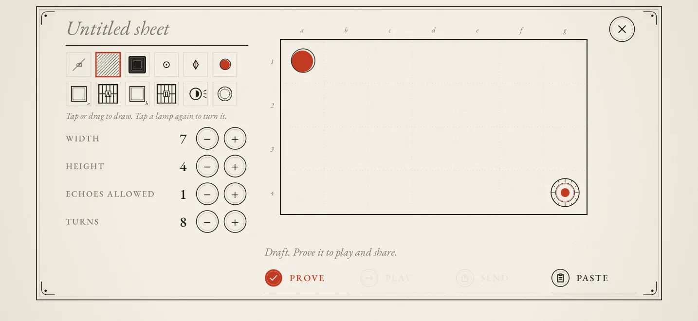 Draw your own puzzle in the Workshop and share it.